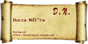 Ducza Nóra névjegykártya
